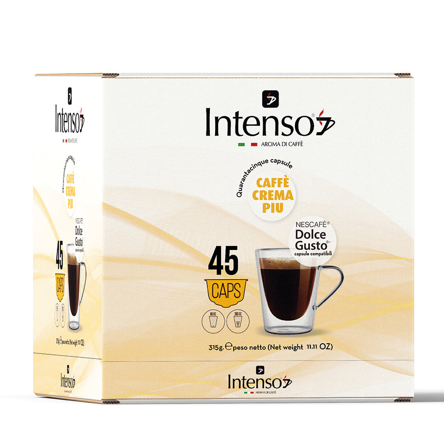 45 capsule caffè Intenso - compatibili Dolce Gusto - Miscela crema più
