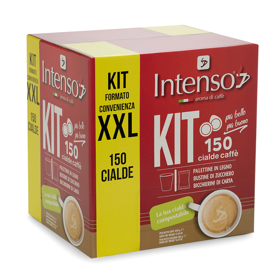 150 Intenso coffee pods with accessories - Strong Blend