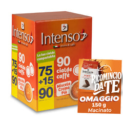 75+15 cialde Intenso miscela Crema più con OMAGGIO 150 g macinato fresco