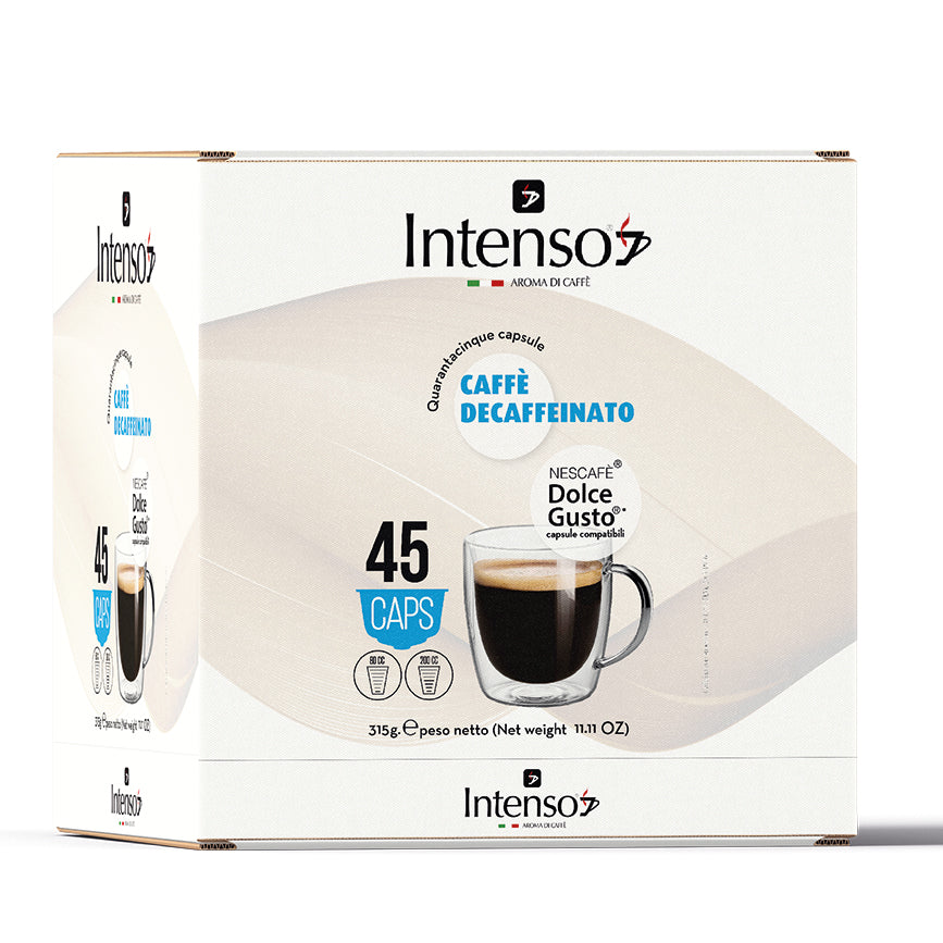 45 Intenso coffee capsules - Dolce Gusto compatible - Decaffeinated blend