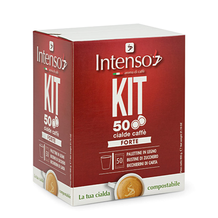 50 Intenso coffee pods with accessories - Strong Blend
